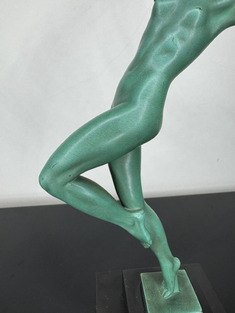 Sculpture Art Deco Danseuse Aux Raisins-photo-1