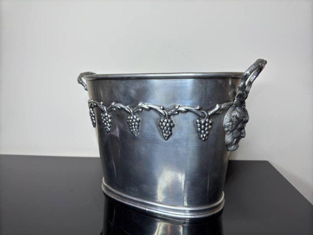 Champagne Bucket, 2 Bottle Cooler, Pewter-photo-2