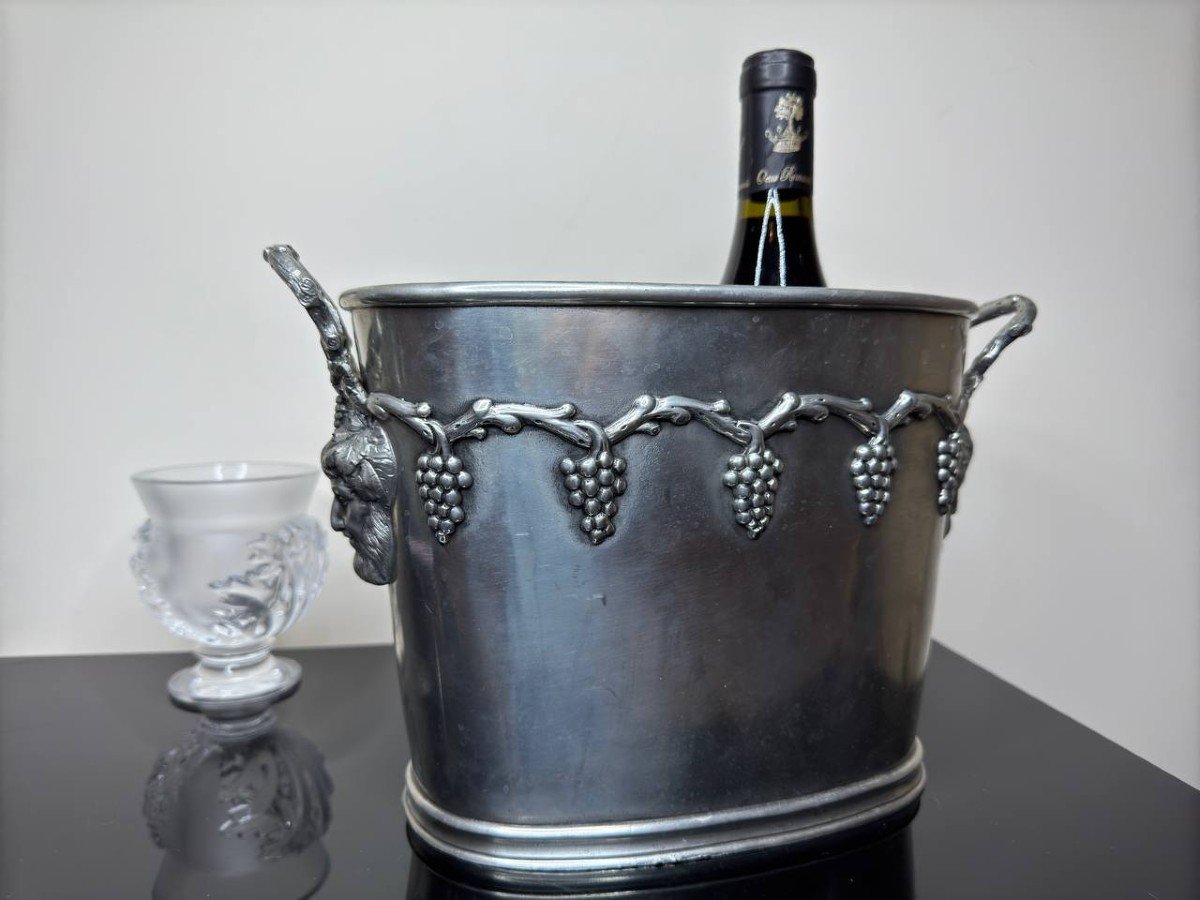 Champagne Bucket, 2 Bottle Cooler, Pewter-photo-7