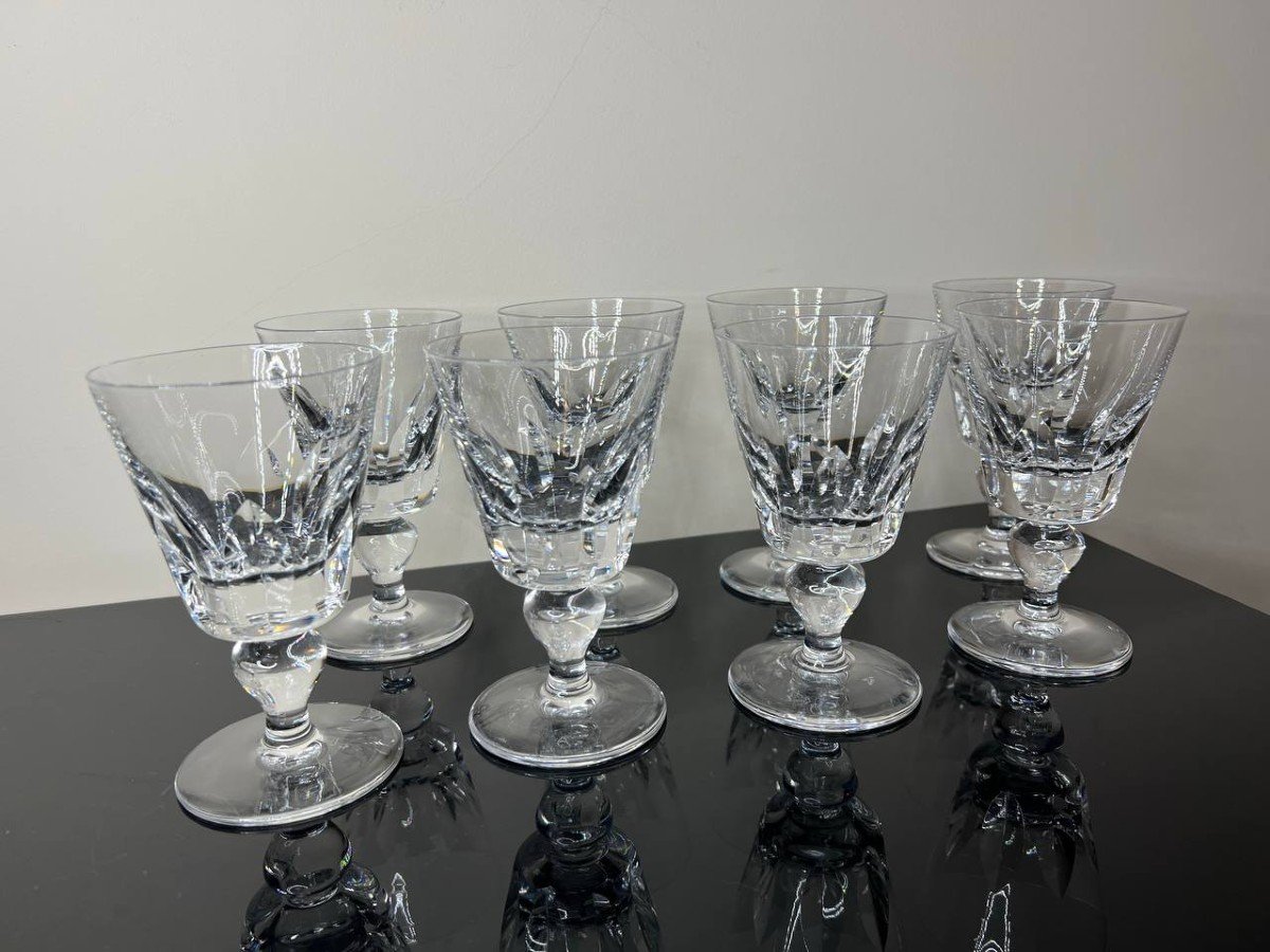 Saint Louis Jersey Model, 8 Cut Crystal Glasses-photo-3