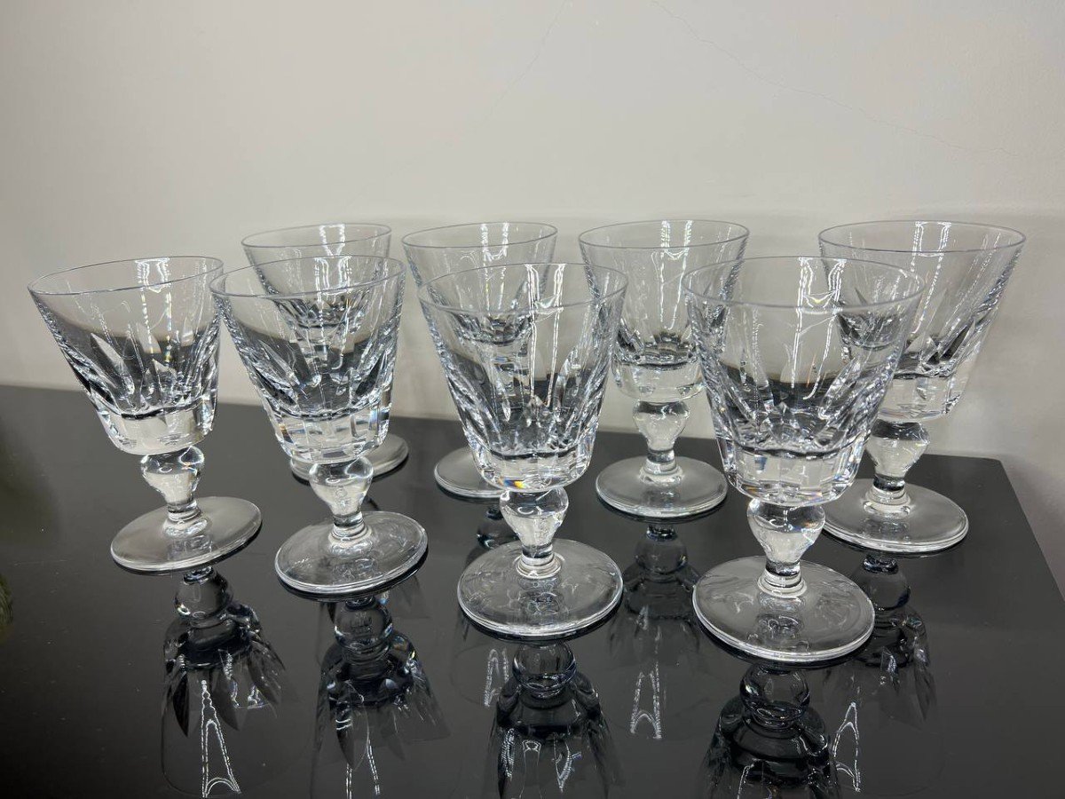 Saint Louis Jersey Model, 8 Cut Crystal Glasses-photo-4