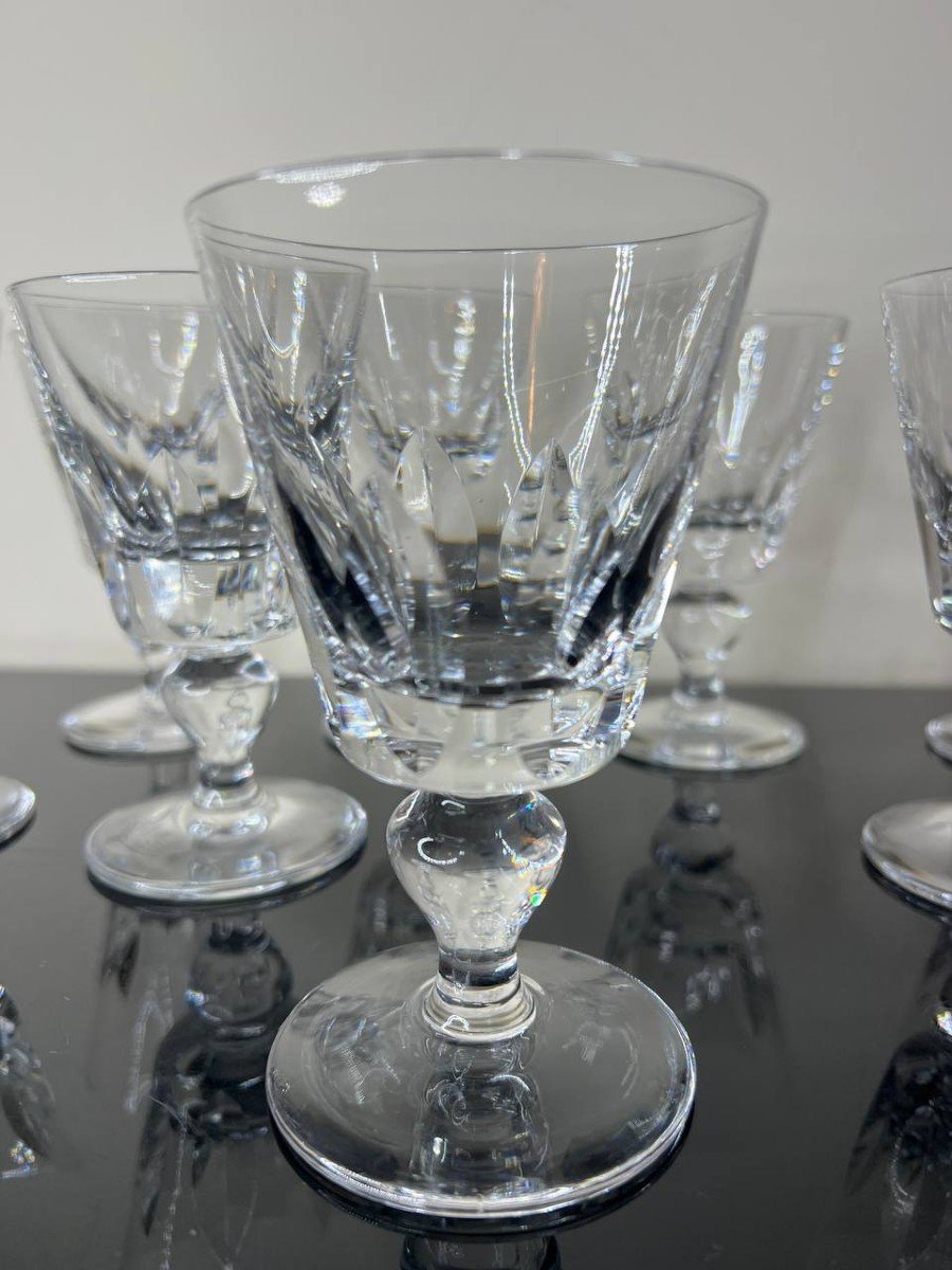 Saint Louis Jersey Model, 8 Cut Crystal Glasses-photo-2