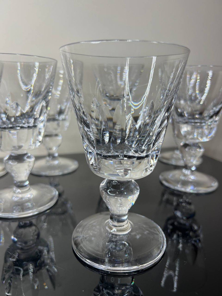 Saint Louis Jersey Model, 8 Cut Crystal Glasses-photo-3