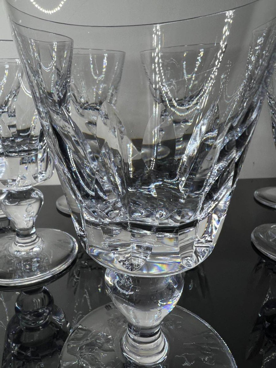 Saint Louis Jersey Model, 8 Cut Crystal Glasses-photo-5