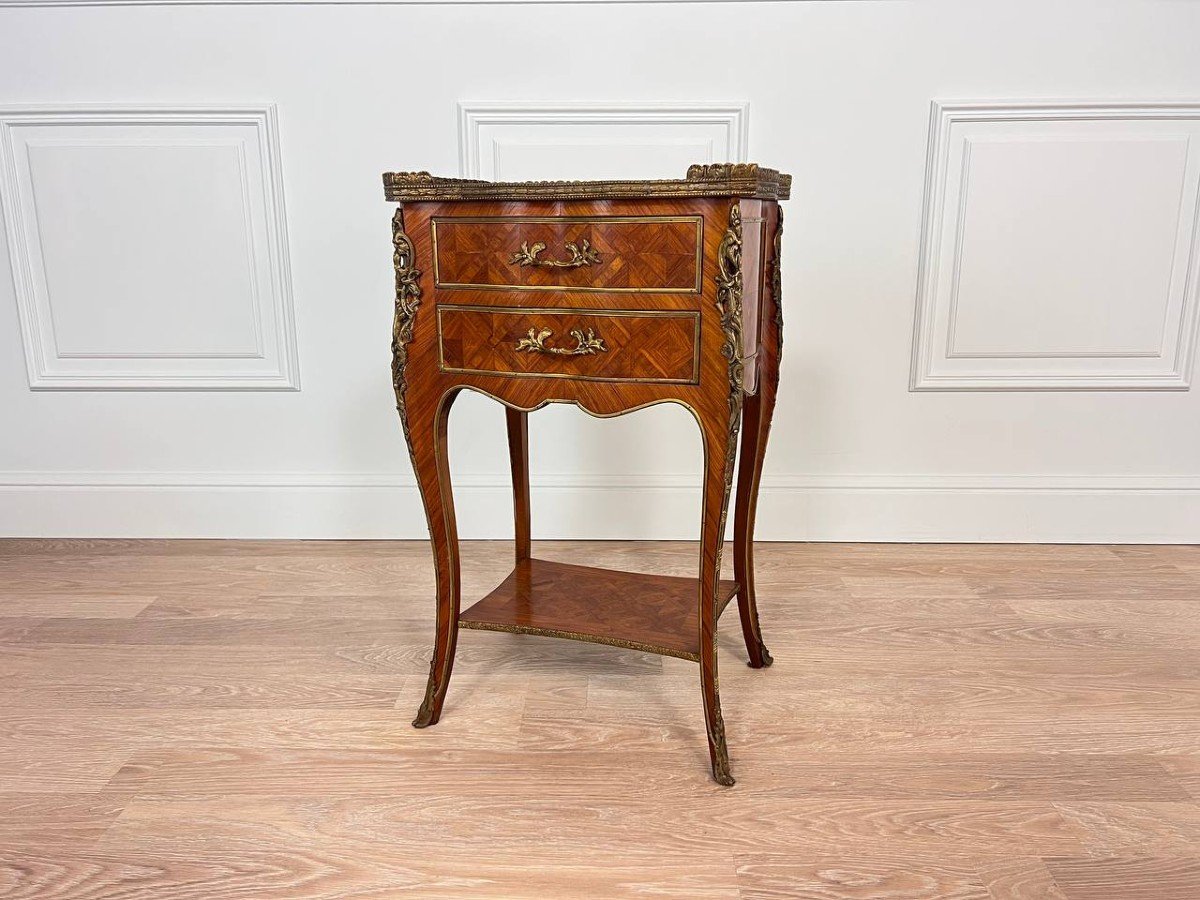 Antique Louis XV Style Bedside Table In Rosewood