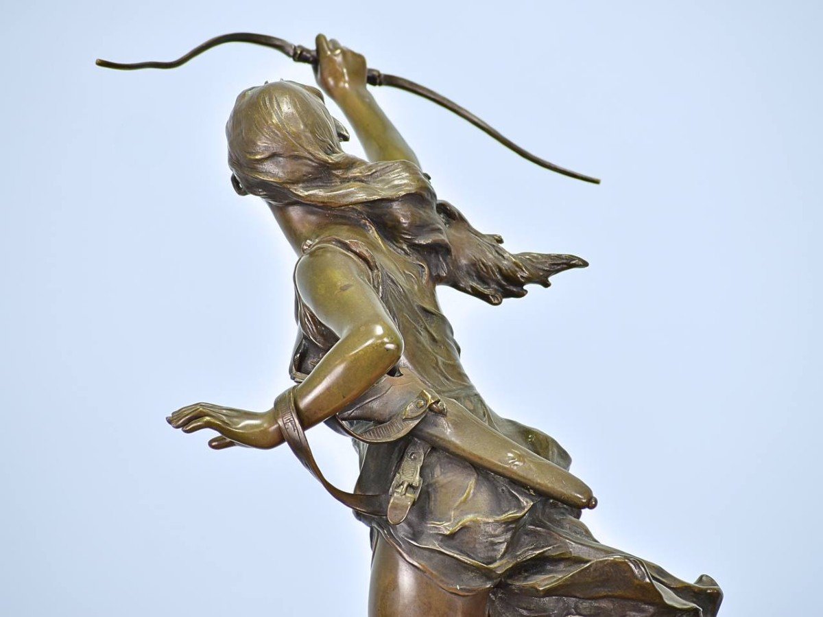 Diane Chasseresse Et l'Aigle Déchue Bronze Paul Jean Baptiste Gasq.-photo-2