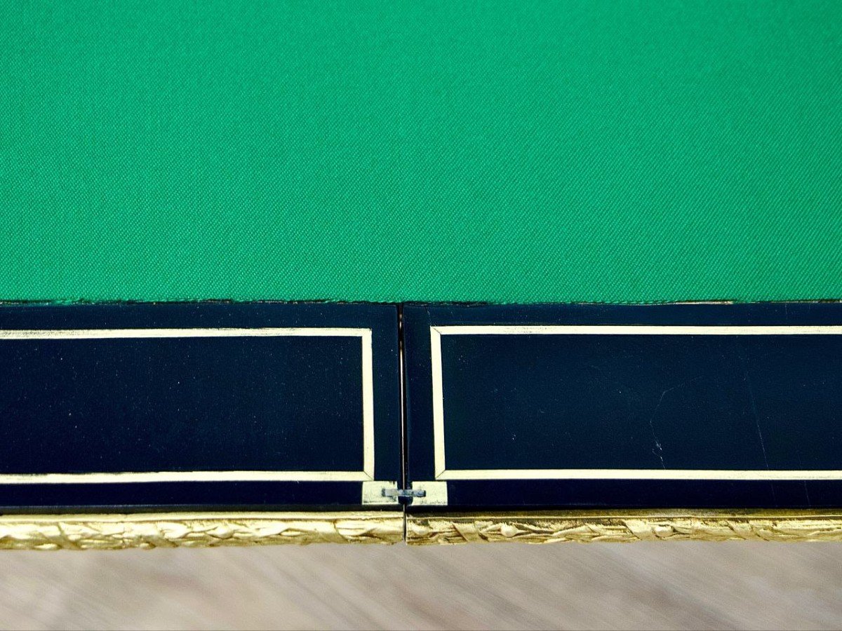 Console Table Games In Blackened Wood, Napoleon III Period – Mid 19th Century-photo-7