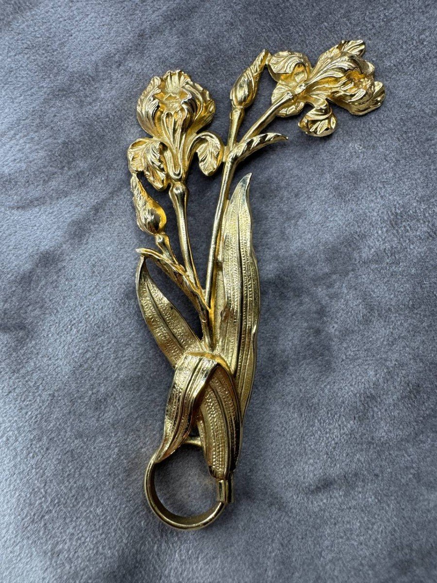 Vintage Broche Fleur D’iris-photo-2