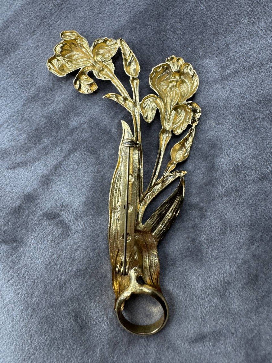 Vintage Broche Fleur D’iris-photo-1