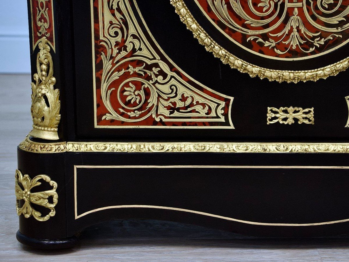 “boulle” Marquetry Entry Cabinet, Napoleon III Period - Mid-19th Century-photo-1