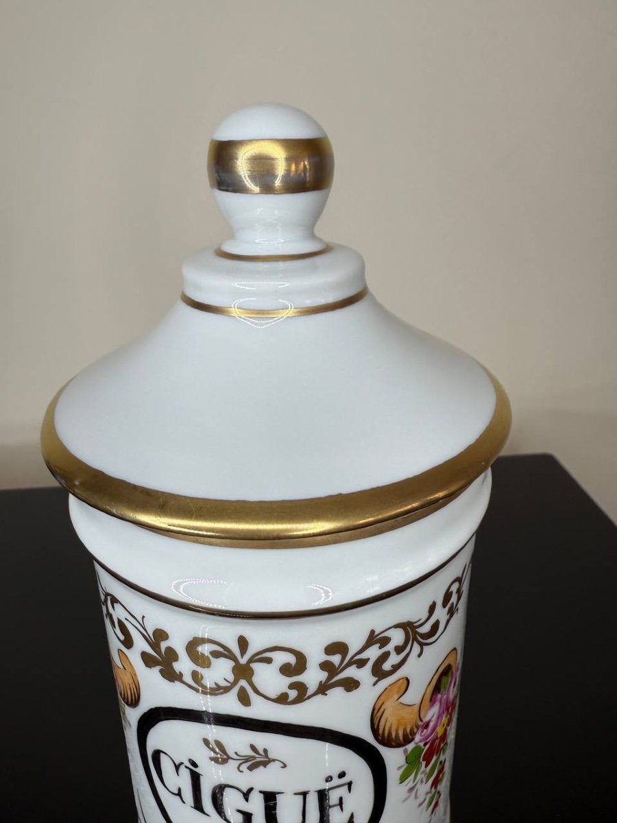 Porcelain Medicine Jar "hemlock"-photo-3