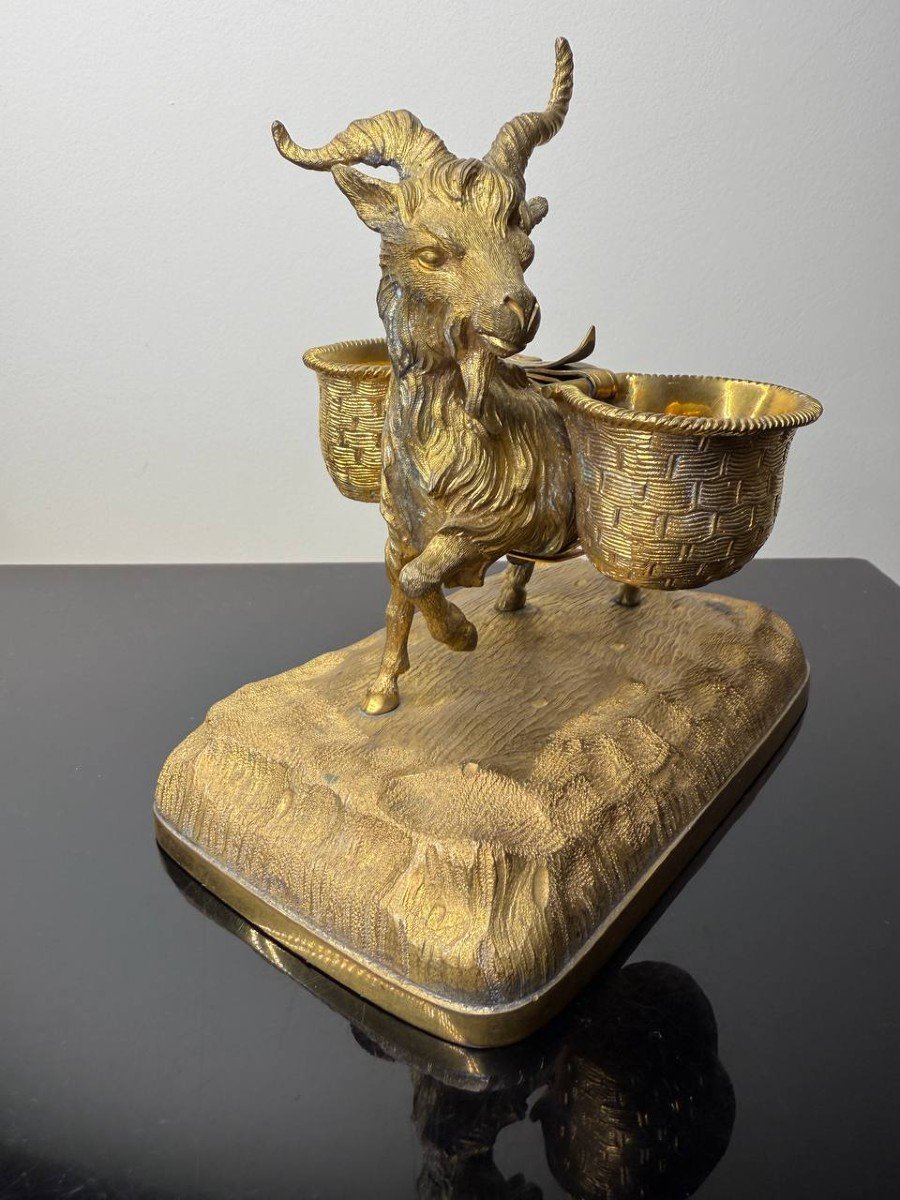 Gilded Bronze Goat-photo-1