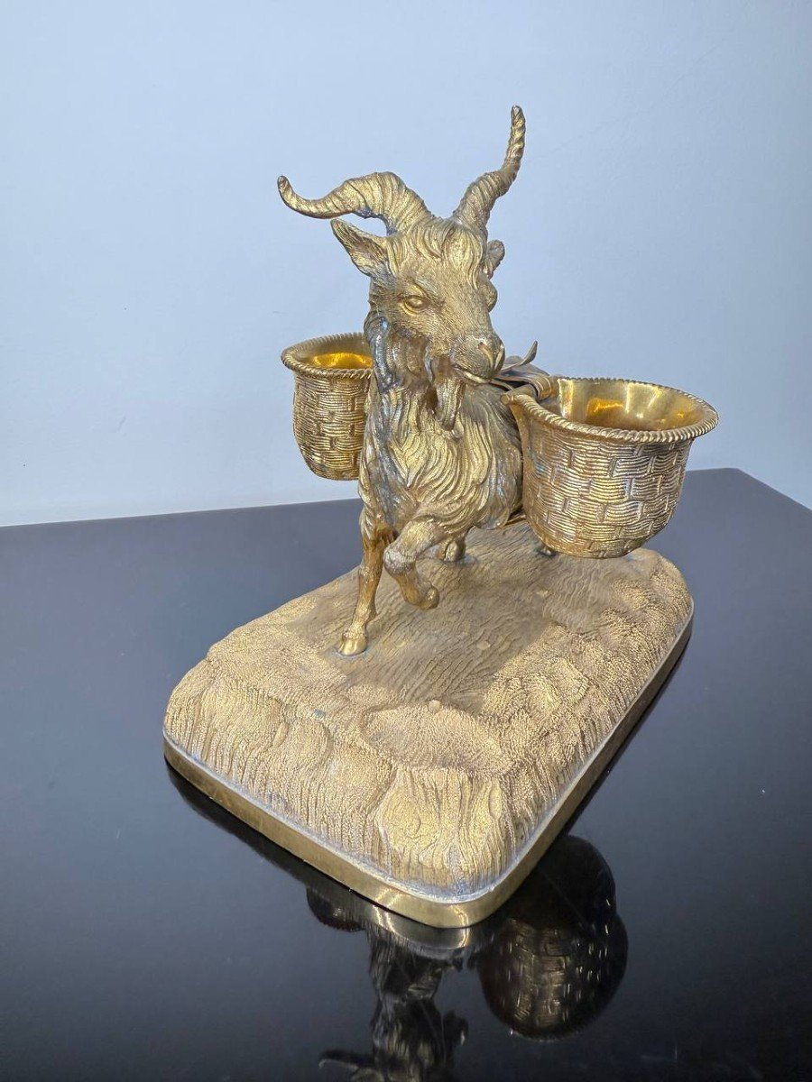 Gilded Bronze Goat-photo-4