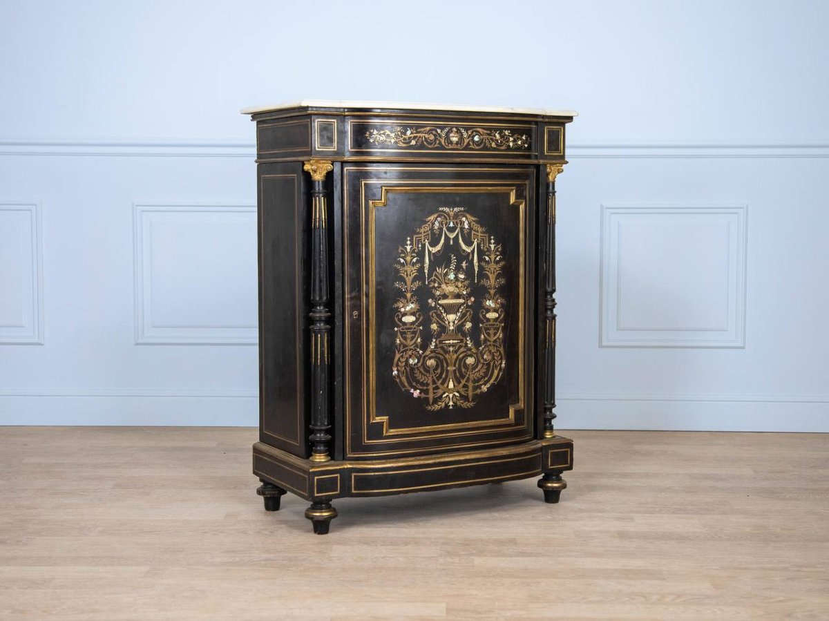Meuble d'Appui En Marqueterie Napoléon III-photo-3