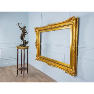 Large Napoleon Period Frame In Golden Wood 