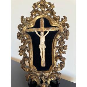 Crucifix. Christ In Carved Ivory