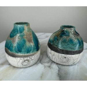 Ceramic Vases In Raku Style XX