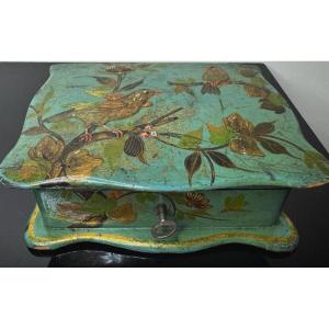 Old Hand Painted Wooden Box