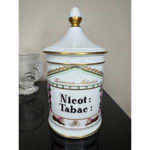 Pot A Pharmacie En Porcelaine Goumot Labesse Limoges France Nicot XIXe