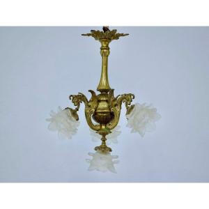 Antique Solid Bronze Chandelier