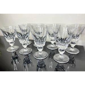 Saint Louis Modèle Jersey , 8 Verres En Cristal Taille