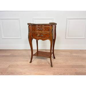 Antique Louis XV Style Bedside Table In Rosewood