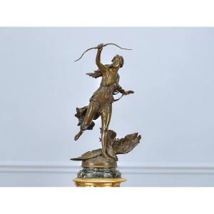 Diana The Huntress And The Fallen Eagle Bronze Paul Jean Baptiste Gasq.