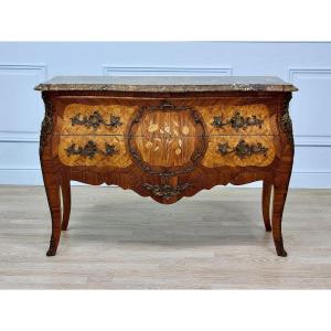 Regency Style Cressent Chest Of Drawers