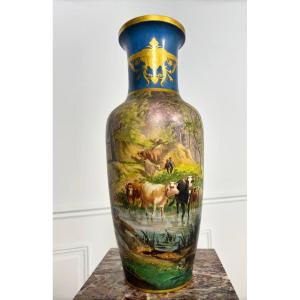 Paris Porcelain Vase Signed And Dated