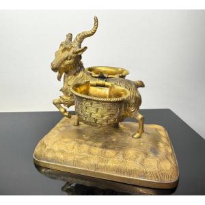 Gilded Bronze Goat