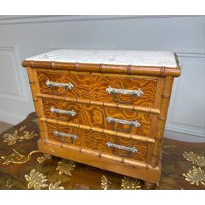 Antique Doll Furniture With Marble Top