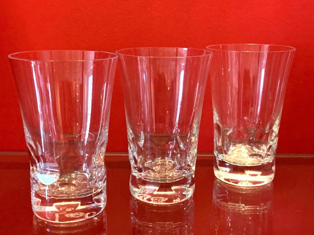 Set de 6 Verres - Chopes en Cristal de BACCARAT  Modèle  BELUGA-photo-3