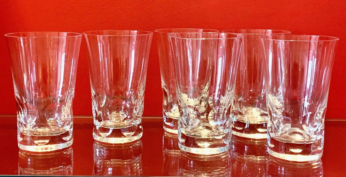 Set de 6 Verres - Chopes en Cristal de BACCARAT  Modèle  BELUGA-photo-4