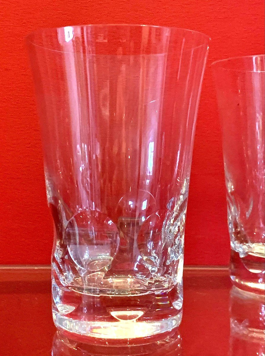 Set de 6 Verres - Chopes en Cristal de BACCARAT  Modèle  BELUGA-photo-1