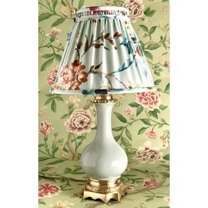 Lampe en Porcelaine Céladon et Bronze Epoque XIXème