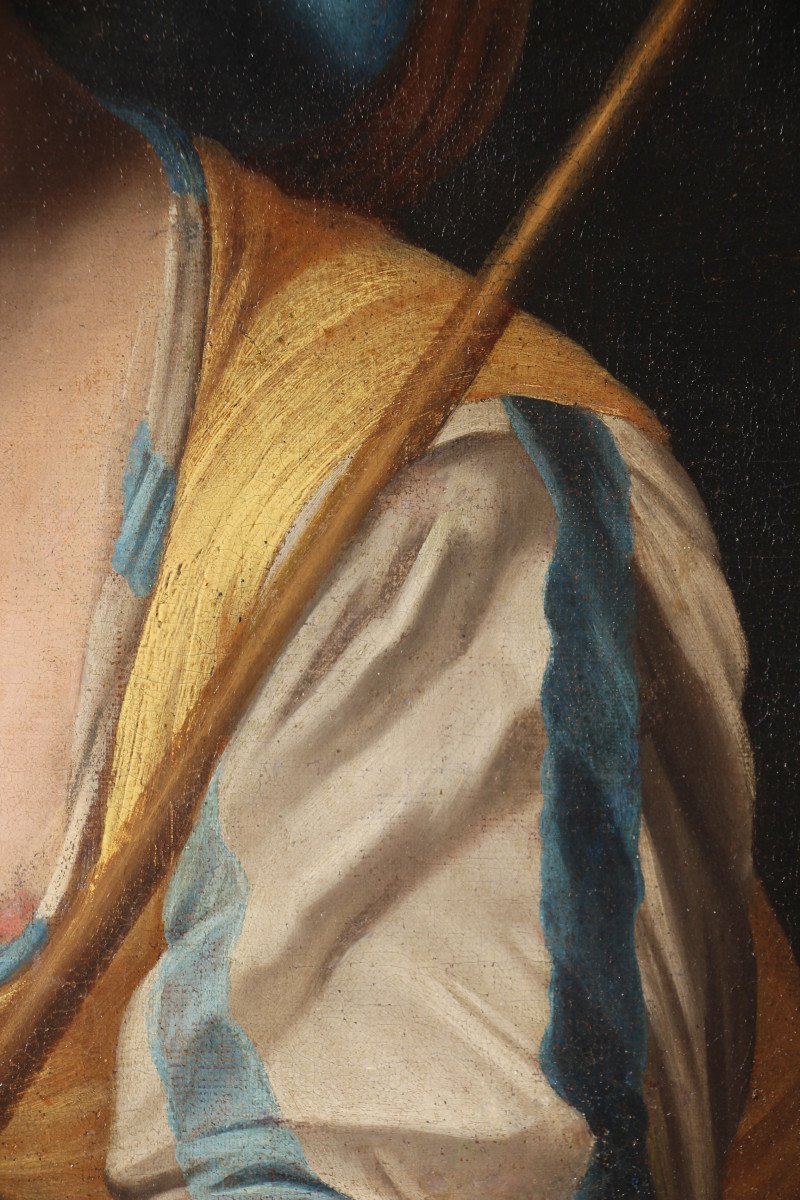 Shepherdess With A Bird's Nest, 17th Century Dutch School.-photo-4