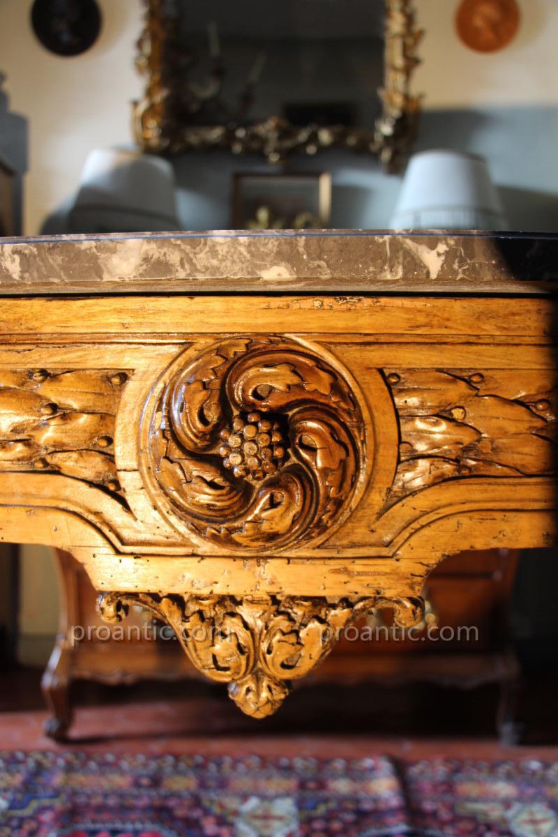 In Walnut Console Louis XVI, XVIII Century-photo-1