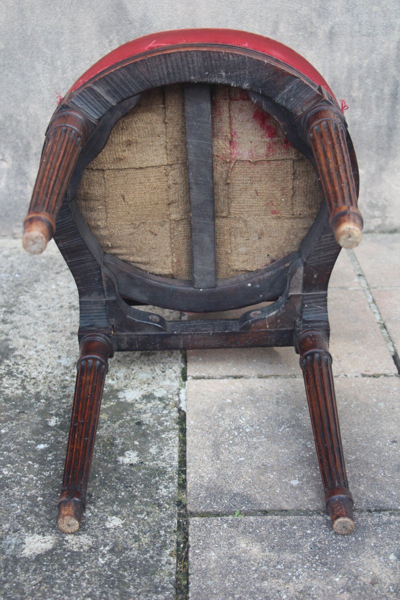 Set Of Four Chairs With Hot Air Balloon Backs, Louis XVI Period, 18th Century.-photo-5