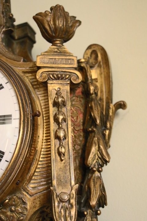 Grand Cartel Wall Lamp Gilt Bronze, Louis XVI, Eighteenth Century.-photo-6