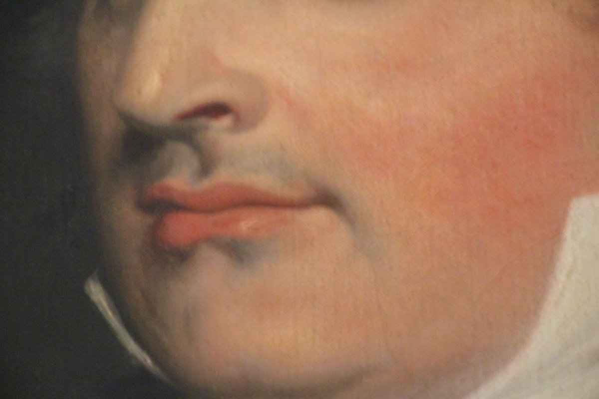 Portrait d'aristocrate , suiveur de Thomas Lawrence, début du XIXe siècle.-photo-2