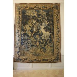 Aubusson Tapestry In Wool, From The End Of The 17th Century.