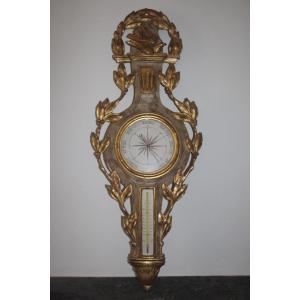 Dove Thermometer Barometer, Louis XVI Period, 18th Century.