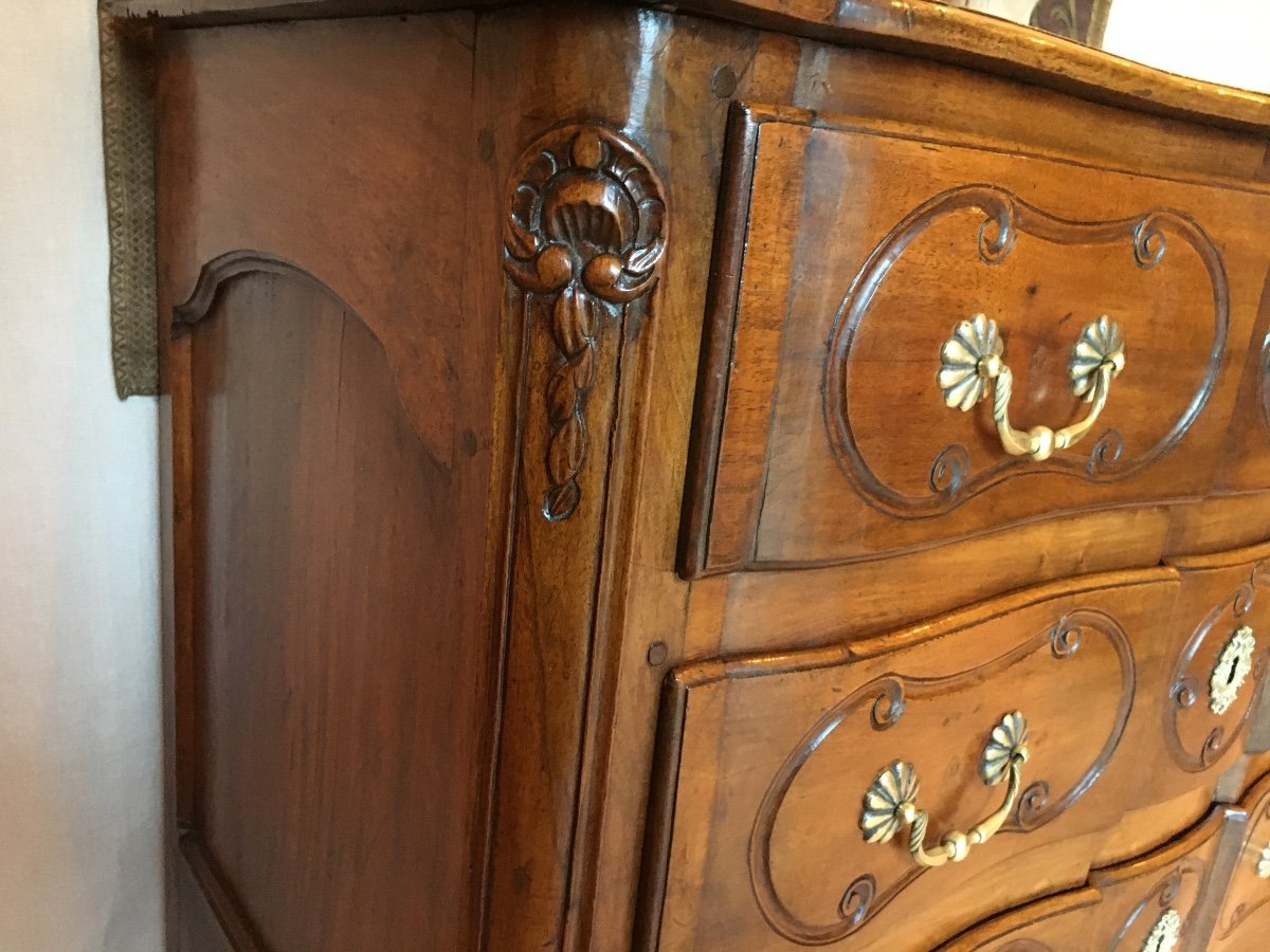 Provençal Chest Of Drawers 18th In Walnut-photo-1