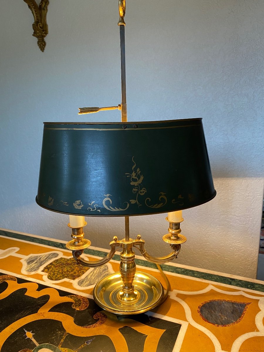 Hot Water Bottle Lamp In Gilt Bronze-photo-2