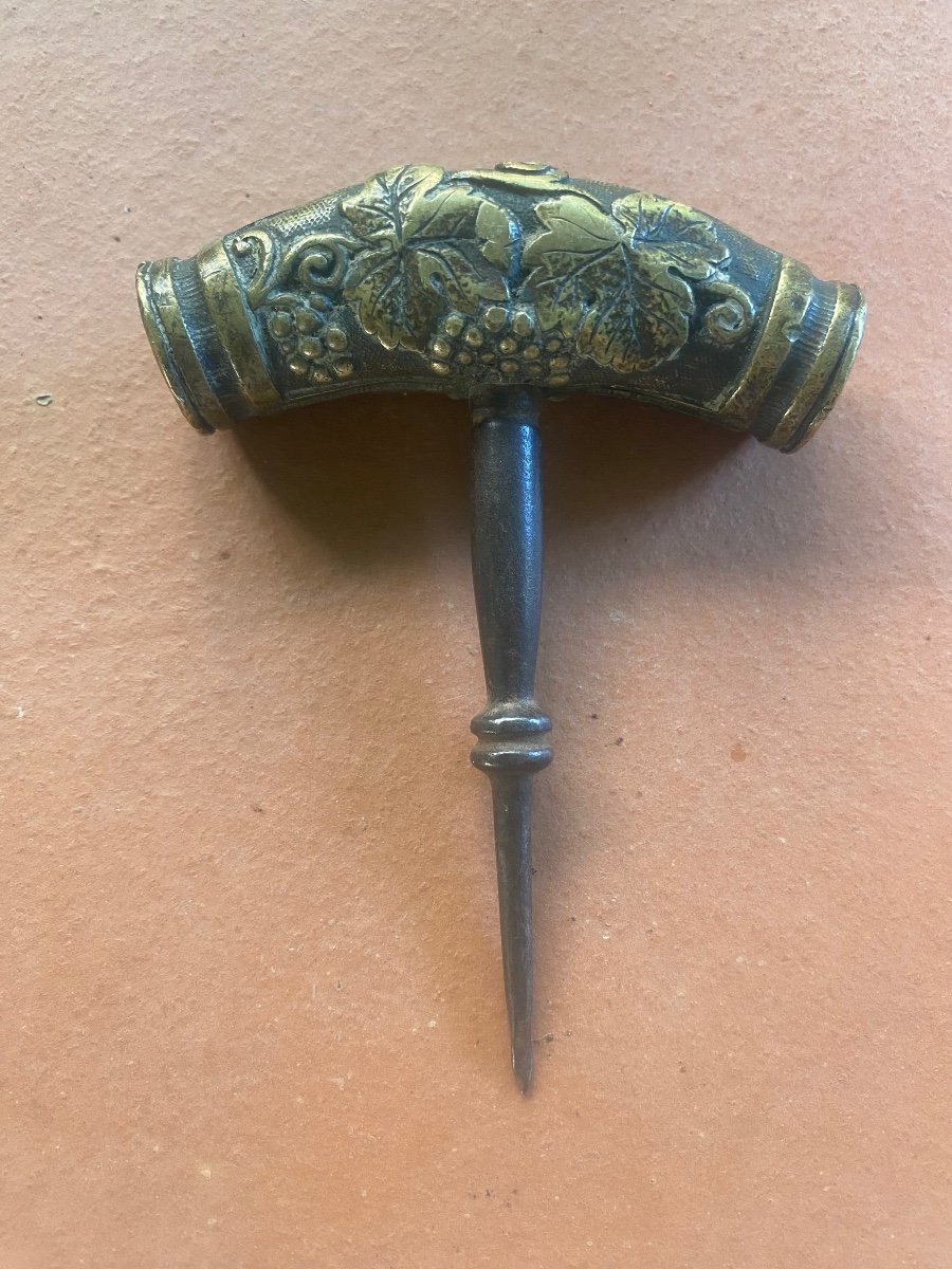 Antique Bronze And Iron Corkscrew -photo-2