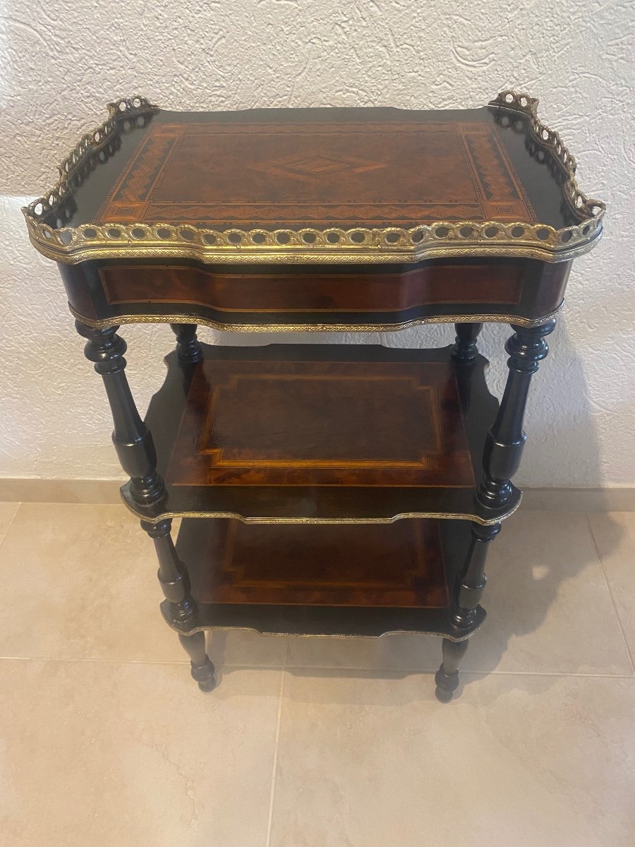 Napoleon III Marquetry Side Table -photo-1