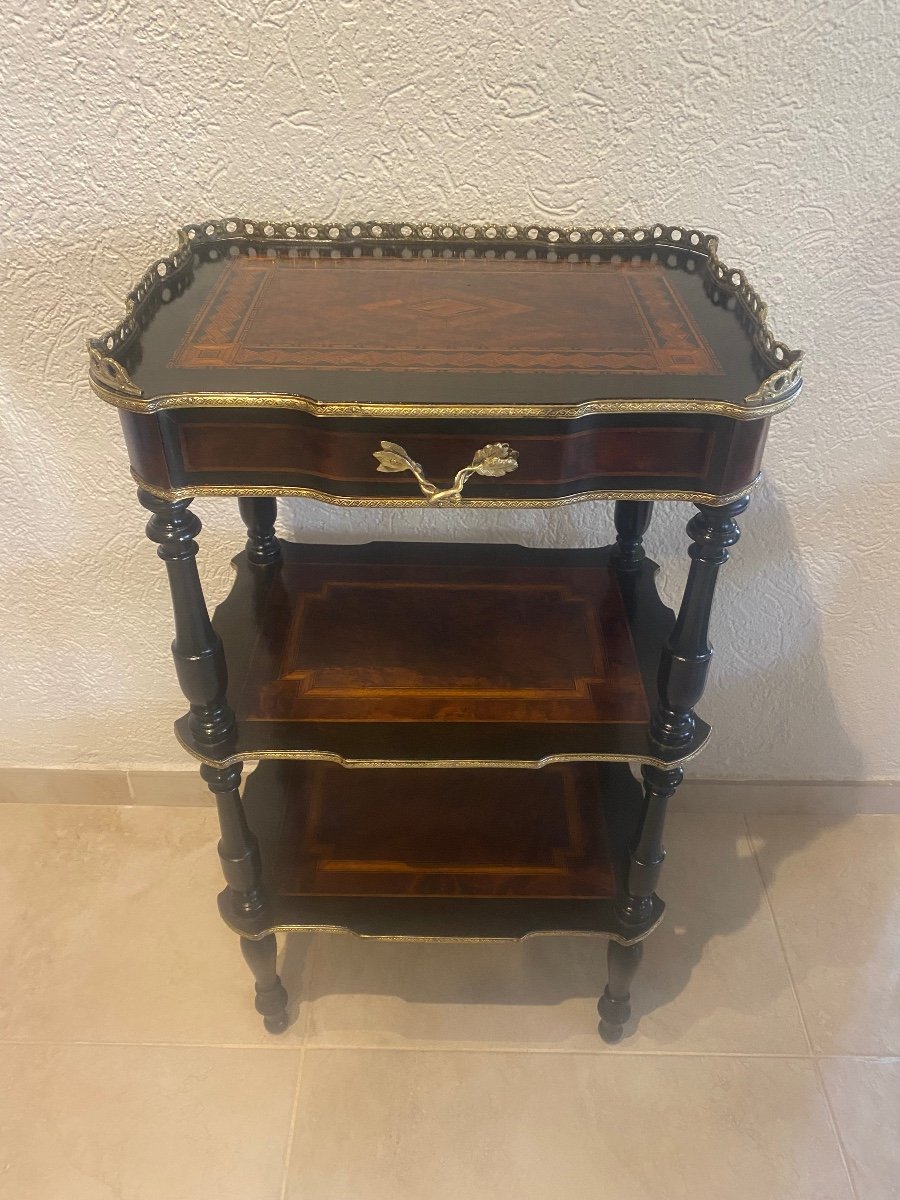 Napoleon III Marquetry Side Table 