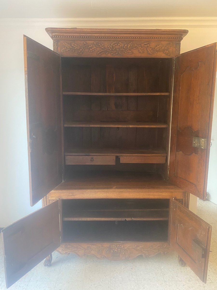 18th Century Double Body Golden Oak Sideboard -photo-2