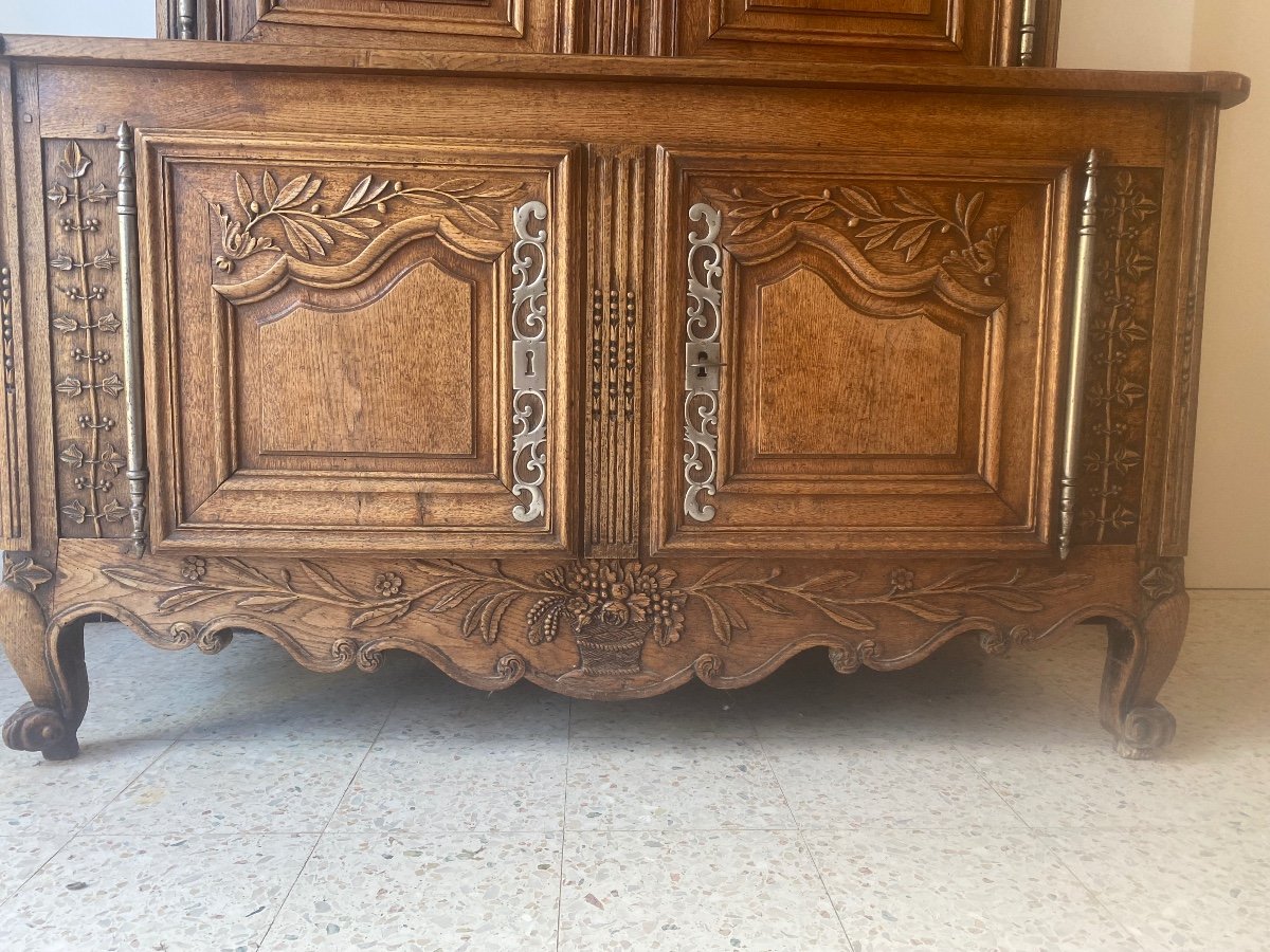 18th Century Double Body Golden Oak Sideboard -photo-3