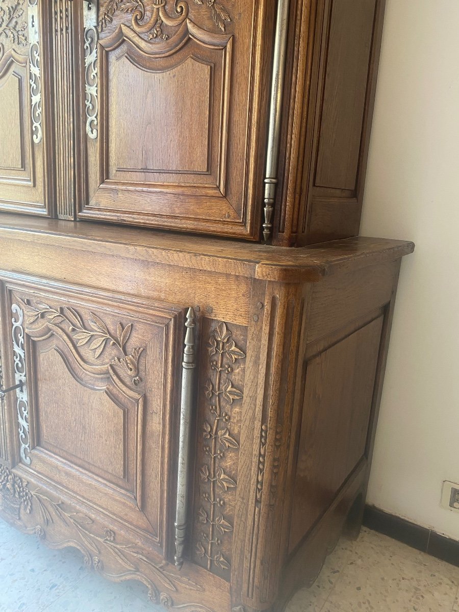 18th Century Double Body Golden Oak Sideboard -photo-4